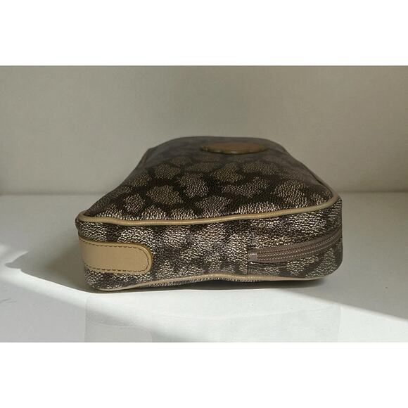 Authentic Vintage YVES SAINT LAURENT YSL PVC Gray CLUTCH BAG GREY Giraffe pouch - Picture 6 of 9